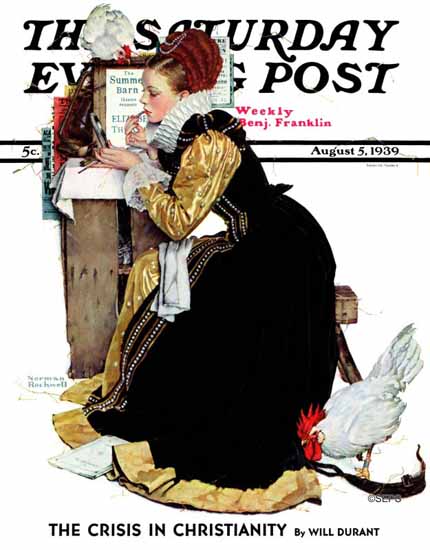 Norman Rockwell Saturday Evening Post Summer Stock 1939_08_05 | The Saturday Evening Post Graphic Art Covers 1931-1969