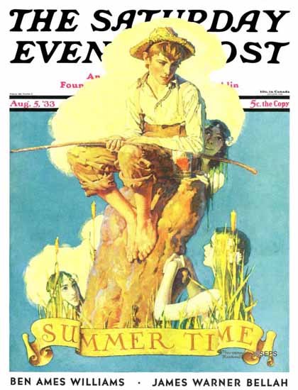 Norman Rockwell Saturday Evening Post Summertime 1933_08_05 | 400 Norman Rockwell Magazine Covers 1913-1963