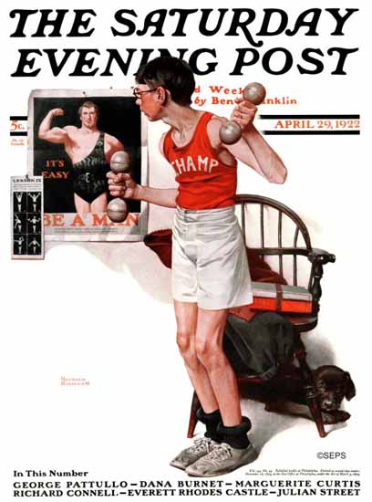 Norman Rockwell Saturday Evening Post The Champ 1922_04_29 | 400 Norman Rockwell Magazine Covers 1913-1963