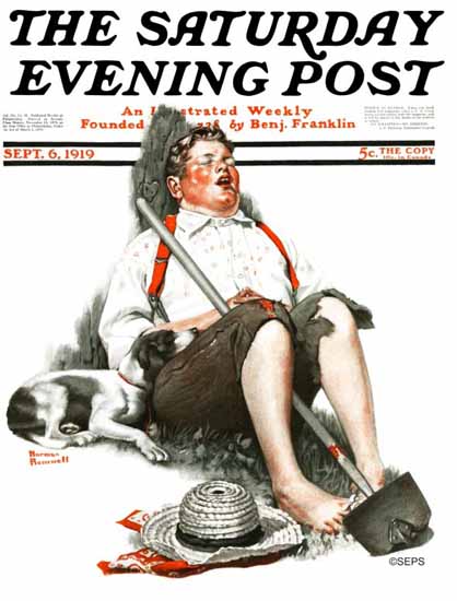 Norman Rockwell Saturday Evening Post The Gardener 1919_09_06 | 400 Norman Rockwell Magazine Covers 1913-1963