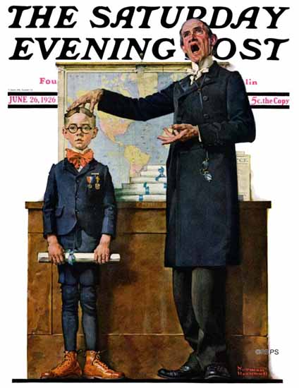 Norman Rockwell Saturday Evening Post The Model Pupil 1926_06_26 | 400 Norman Rockwell Magazine Covers 1913-1963