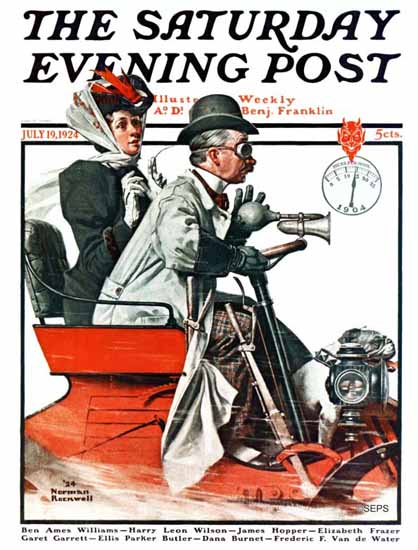 Norman Rockwell Saturday Evening Post The Racer 1924_07_19 | 400 Norman Rockwell Magazine Covers 1913-1963