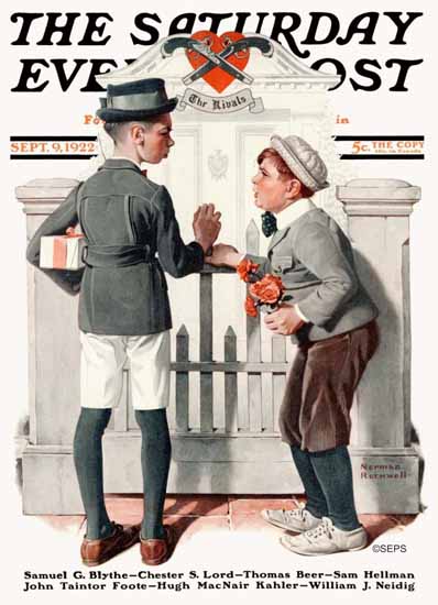 Norman Rockwell Saturday Evening Post The Rivals 1922_09_09 | 400 Norman Rockwell Magazine Covers 1913-1963