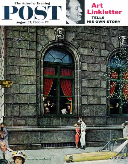 Norman Rockwell Saturday Evening Post University Club 1960_08_27 | 400 Norman Rockwell Magazine Covers 1913-1963