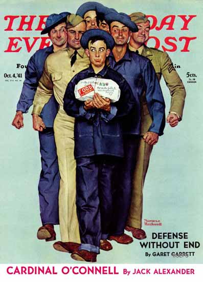 Norman Rockwell Saturday Evening Post Willie Gillis Package 1941_10_04 | The Saturday Evening Post Graphic Art Covers 1931-1969