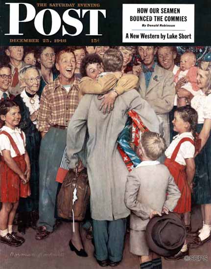 Norman Rockwell Saturday Evening Post Xmas Homecoming 1948_12_25 | 400 Norman Rockwell Magazine Covers 1913-1963