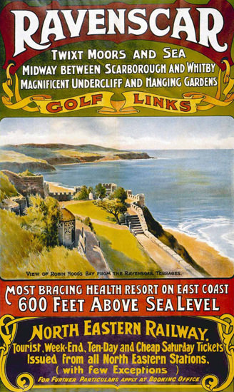 North Eastern Railway Ravenschar Scarborough | Vintage Travel Posters 1891-1970