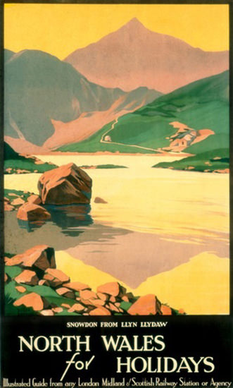 North Wales For Holidays Snowdon R Broders | Vintage Travel Posters 1891-1970