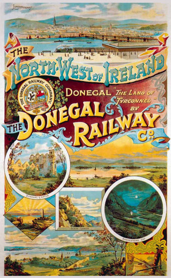 NorthWest Of Ireland Donegal Railway Tyrconnel | Vintage Travel Posters 1891-1970