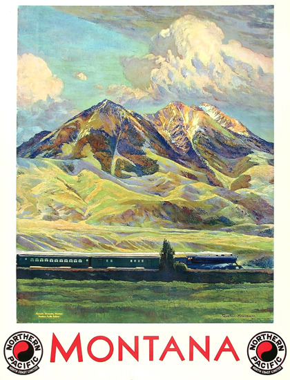 Northern Pacific Montana 1920s | Vintage Travel Posters 1891-1970