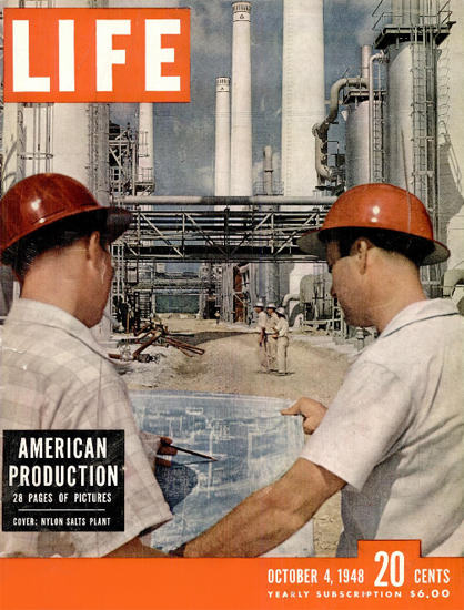 Nylon Salts Plant 4 Oct 1948 Copyright Life Magazine | Life Magazine Color Photo Covers 1937-1970