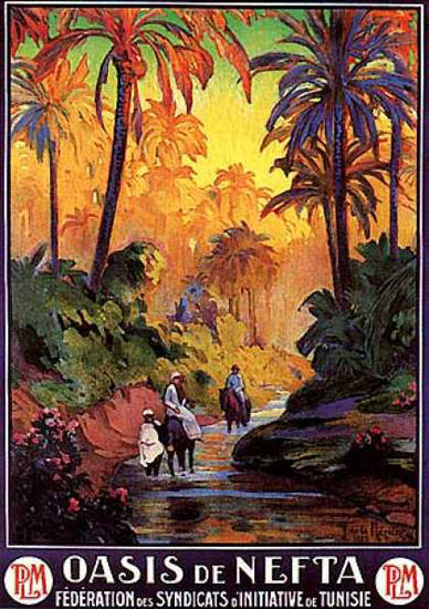 Oasis De Nefta De La Neziere 1910 | Vintage Travel Posters 1891-1970