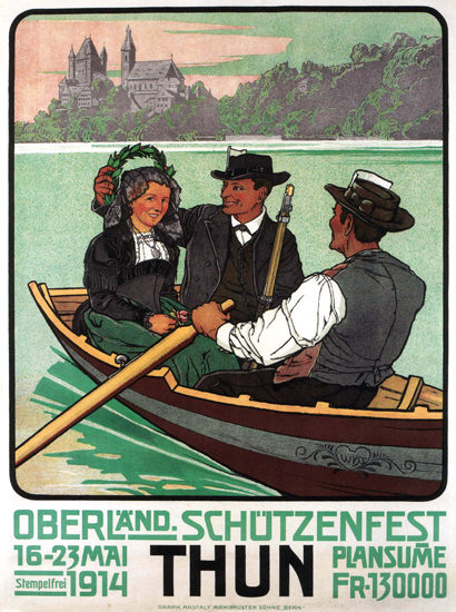 Oberlaender Schuetzenfest 1914 Thun Schweiz | Vintage Ad and Cover Art 1891-1970