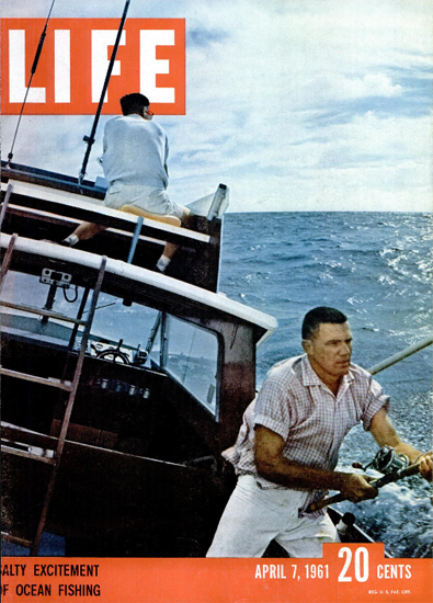 Ocean Fishing 7 Apr 1961 Copyright Life Magazine | Life Magazine Color Photo Covers 1937-1970