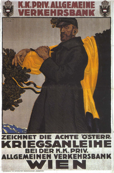 Oesterreichische Kriegsanleihe KK Verkehrsbank | Vintage War Propaganda Posters 1891-1970