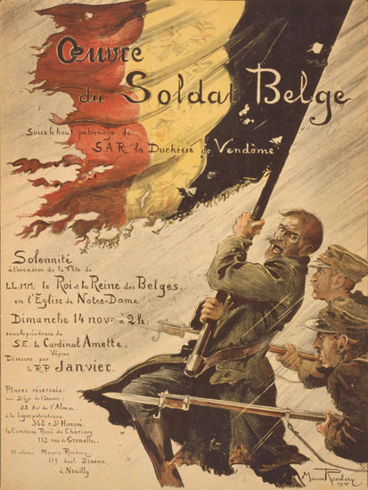 Oeuvre Du Soldat Belge 1915 | Vintage War Propaganda Posters 1891-1970