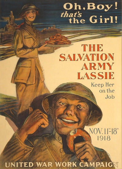 Oh Boy Thats The Girl The Salvation Army Lassie | Vintage War Propaganda Posters 1891-1970