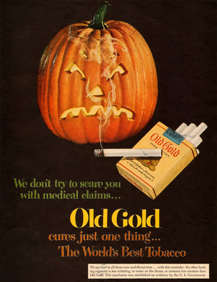 Old Gold Cigarettes Halloween 1951 | Vintage Ad and Cover Art 1891-1970