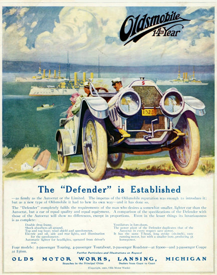 Oldsmobile Defender 5 Passenger Touring 1912 | Vintage Cars 1891-1970