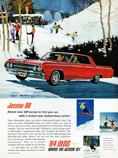 Oldsmobile Jetstar 88 Holiday 1964 Skiing | Vintage Cars 1891-1970