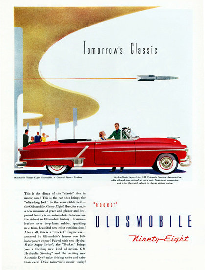 Oldsmobile Ninety Eight Convertible 1952 | Vintage Cars 1891-1970