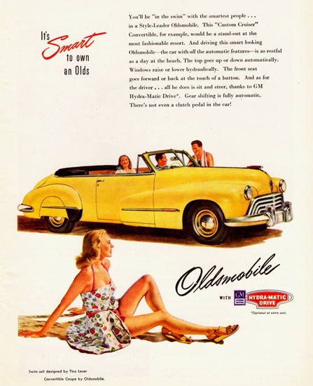 Oldsmobile Series 90 Custom Cruiser Conv 1947 | Sex Appeal Vintage Ads and Covers 1891-1970