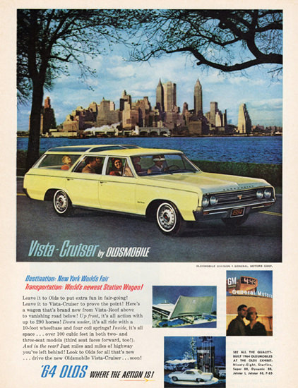 Oldsmobile Vista Cruiser 1964 New York Worlds Fair | Vintage Cars 1891-1970