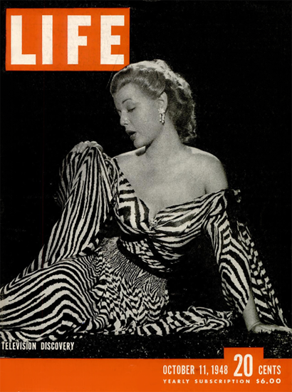 Olive Stacey Rita Colton on TV 11 Oct 1948 Copyright Life Magazine | Life Magazine BW Photo Covers 1936-1970