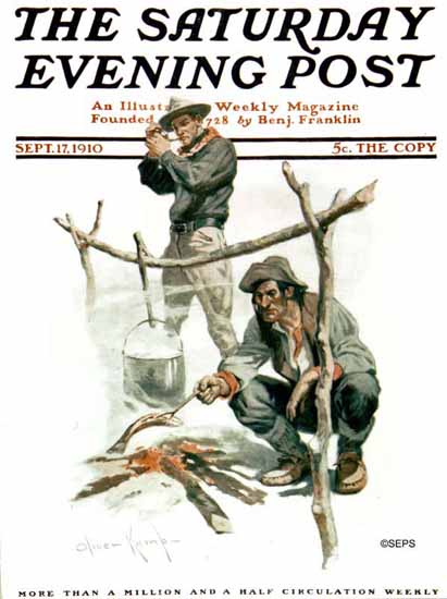 Oliver Kemp Cover Artist Saturday Evening Post 1910_09_17 | The Saturday Evening Post Graphic Art Covers 1892-1930