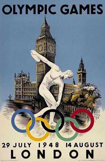 Olympic Games England London 1948 | Vintage Ad and Cover Art 1891-1970