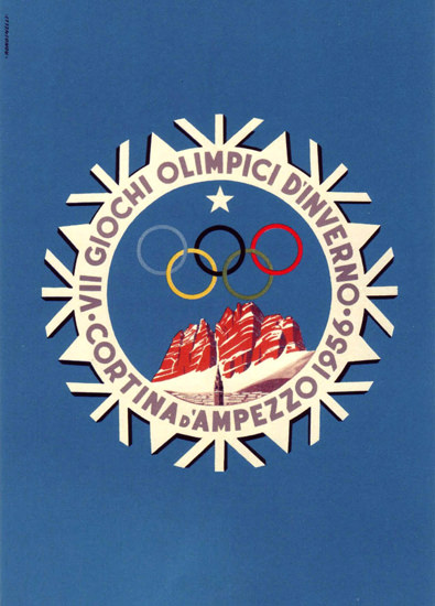 Olympic Games Italy Cortina D Ampezzo 1956 | Vintage Ad and Cover Art 1891-1970