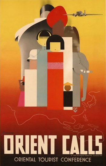 Orient Calls Oriental Tourist Conference | Vintage Travel Posters 1891-1970