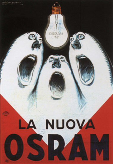 Osram La Nuova Italy Italia Light Bulbs | Vintage Ad and Cover Art 1891-1970