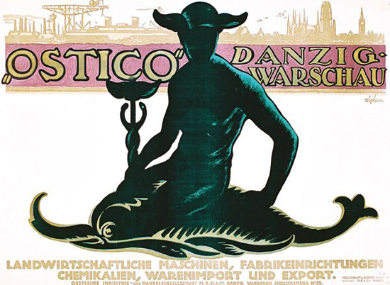 Ostico Danzig-Warschau Expo 1913 | Sex Appeal Vintage Ads and Covers 1891-1970