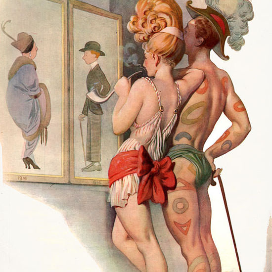 Otho Cushing Life Magazine Werent Funny 1914-12-10 Copyright crop | Best of 1891-1919 Ad and Cover Art