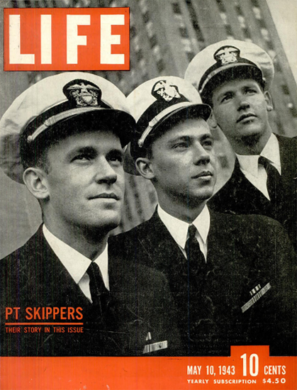 PT Skippers 10 May 1943 Copyright Life Magazine | Life Magazine BW Photo Covers 1936-1970