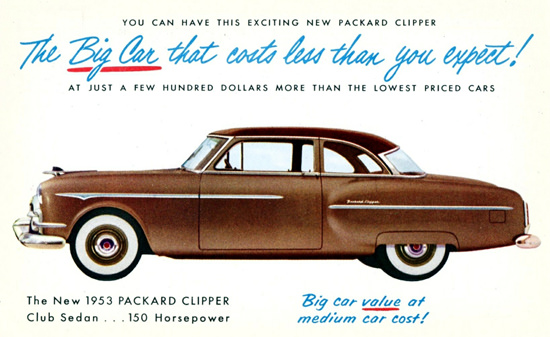 Packard Clipper Club 150 HP 1953 Big Value | Vintage Cars 1891-1970