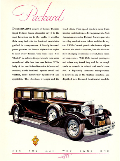 Packard Eight DeLuxe Sedan Limousine 1931 | Vintage Cars 1891-1970