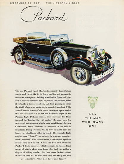 Packard Eight DeLuxe Sport Phaeton 1931 | Vintage Cars 1891-1970