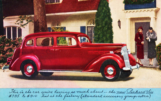 Packard Six Touring Sedan 1937 Red | Vintage Cars 1891-1970