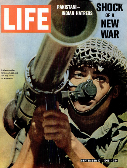 Pakistan-Indian Hatreds Bazooka 17 Sep 1965 Copyright Life Magazine | Life Magazine Color Photo Covers 1937-1970