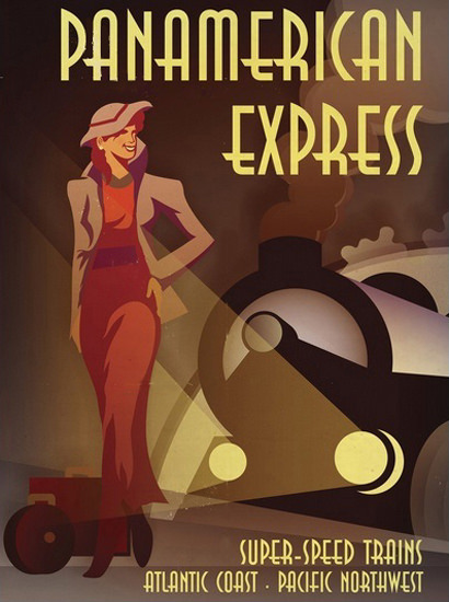 Panamerican Express Super-Speed Train Atlantic | Sex Appeal Vintage Ads and Covers 1891-1970