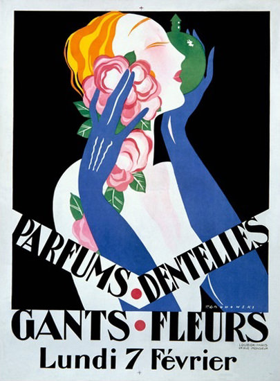 Parfums Dentelles Gants Fleur Gronowski | Sex Appeal Vintage Ads and Covers 1891-1970