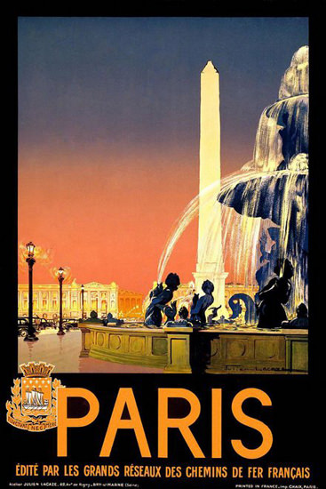 Paris Chemins De Fer Francais France | Vintage Travel Posters 1891-1970