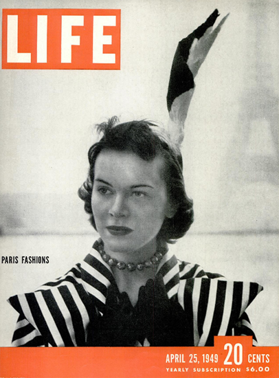 Paris Fashions 25 Apr 1949 Copyright Life Magazine | Life Magazine BW Photo Covers 1936-1970