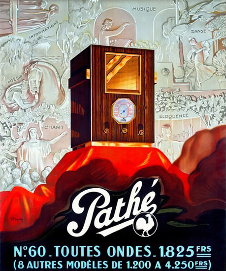 Pathe Radio Tube Rooster | Vintage Ad and Cover Art 1891-1970