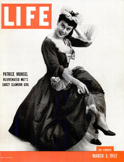 Patrice Munsel 3 Mar 1952 Copyright Life Magazine | Life Magazine BW Photo Covers 1936-1970