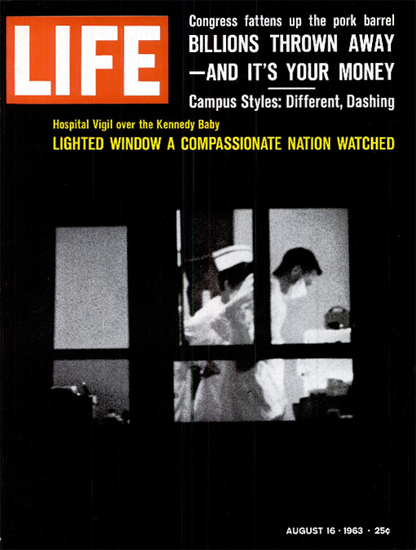 Patrick Bouvier Kennedy Life Death 16 Aug 1963 Copyright Life Magazine | Life Magazine BW Photo Covers 1936-1970