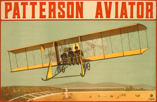 Patterson Aviator Detroit Michigan 1916 | Vintage Travel Posters 1891-1970