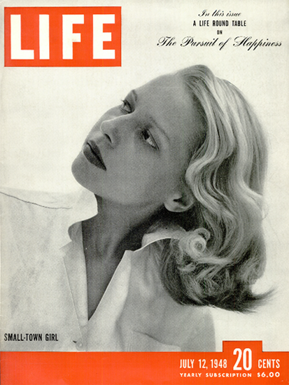 Pattie Nelson the Small-Town Girl 12 Jul 1948 Copyright Life Magazine | Life Magazine BW Photo Covers 1936-1970